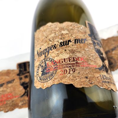 Etiquetas de logotipo adesivos impressos Eco-friendly Renewable Oak Custom Wine Bottle Stickers
