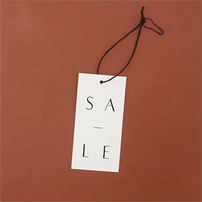 Presentes Corda Etiquetas de Roupas Personalizadas Papel Preto Etiquetas de Preço