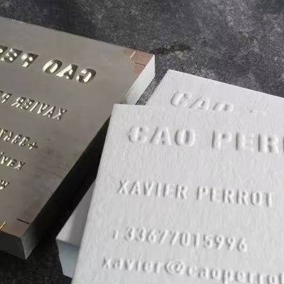 Cartão de Visita de Casamento em Folha de Ouro Impressão em papel em relevo Cartão de Graças Elegante