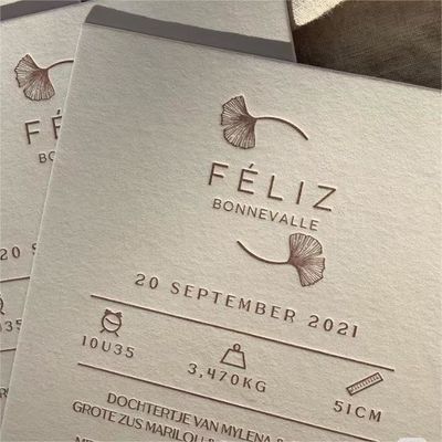Papel duro Impressão personalizada de Natal Cartões de agradecimento para desejos de aniversário
