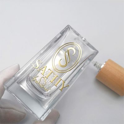 Adesivo cosmético 3D personalizado de folha de ouro, adesivo de perfume, frasco de vidro