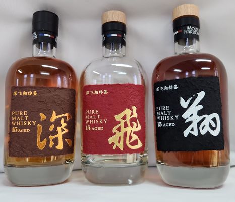 Etiqueta de vinho tinto impresso sob medida Etiqueta de adesivos de garrafas de tequila Etiqueta de garrafas de uísque Etiqueta de garrafas de vinho