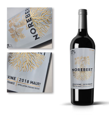 comprar Adesivos auto-aderentes personalizados para garrafas de vinho com superfície UV e impressão personalizada online manufacture