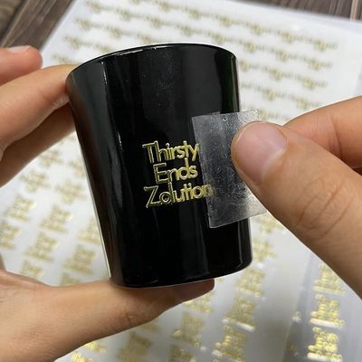 comprar Novas tendências de etiquetas de adesivos em relevo em preto fosco para perfumes de velas online manufacture