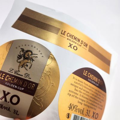 Bom preço Rótulo de Brandy personalizado Estilha de Whiskey personalizado para bebidas Casamentos on-line