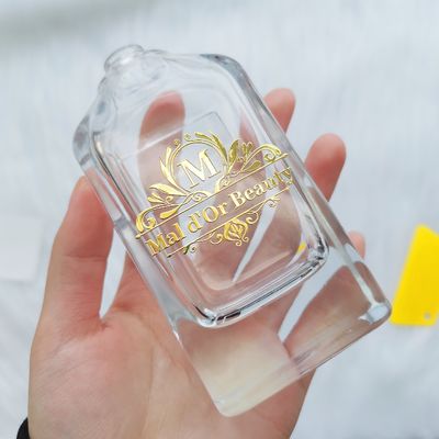 Bom preço Embalagem de fragrâncias Logotipo personalizado Fota de perfume Etiqueta de estampagem a quente Adesivos transparentes para velas on-line