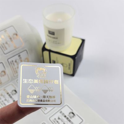 Bom preço Folha de ouro Adesivo Etiquetas de velas Impressão de frascos de aromaterapia Etiquetas embalagens de velas on-line