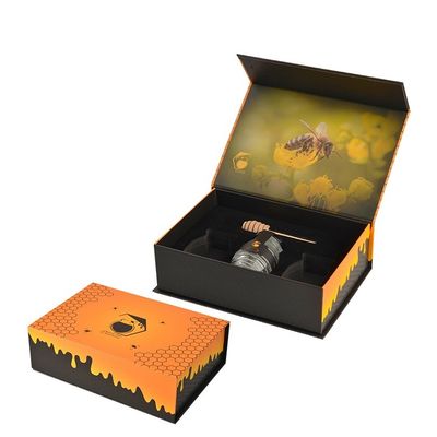 Bom preço Caixas de presente de fechamento magnético personalizado preto laranja Matte Caixa de embalagem dobrável para mel on-line