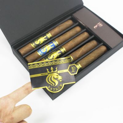 Bom preço Impressão de etiquetas de cigarros em papel de ouro CMYK Impressão de adesivos de logotipo personalizados on-line