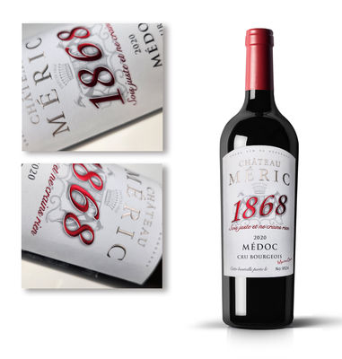 Bom preço Etiquetas de garrafas de vinho impermeáveis personalizadas com revestimento adesivo forte on-line