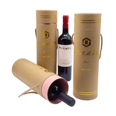 Bom preço Caixa de papel de folha de ouro embalagem logotipo personalizado caixa de embalagem de vinho tubo on-line