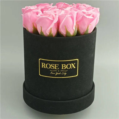 Bom preço Caixa de presente de balde de abraço redondo Caixa de papel de luxo embalagem para flores on-line