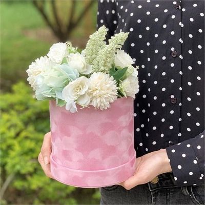 Bom preço Mão de couro Caixa de papel artesanal Embalagem Balde de presente Caixa de embalagem Rosa Verde on-line