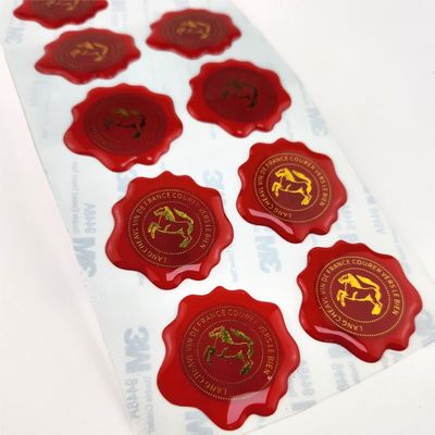 Bom preço 3D Dome Epoxy Stickers Cristalino Vinyl Transparente Stickers UV Resistente on-line