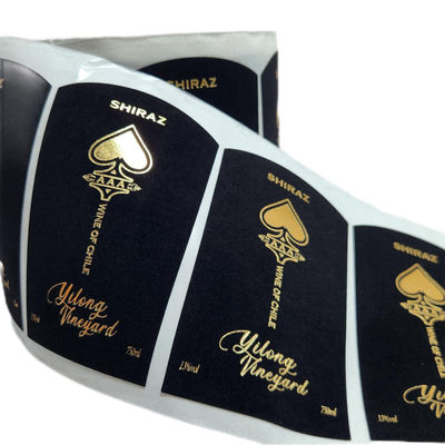 Bom preço Autocolante personalizado Impressão de veludo com textura de mancha elevada UV Copper Gold Foil 3D Rebocado Etiqueta de autocolante de vinho tinto para garrafas on-line