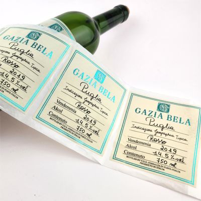 Bom preço Rótulo de vinho personalizado de textura premium Rótulos de embalagem de garrafas de vinho Rótulos de embalagem de garrafas de vinho on-line