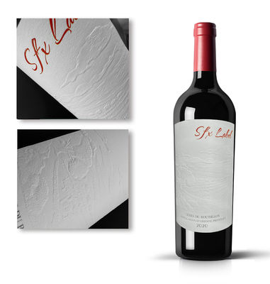 Bom preço Venda a quente Etiquetas auto-aderentes impermeáveis Papel preto Adesivos de vinho vermelho Garrafas de vinho vermelho Rolo de etiquetas on-line