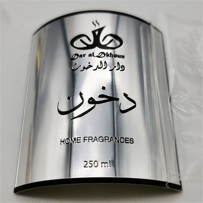 Bom preço Metallic Luster Perfume Logotipo Autocolante Etiquetas metálicas Hot Design Metal 3D Etiqueta em relevo on-line