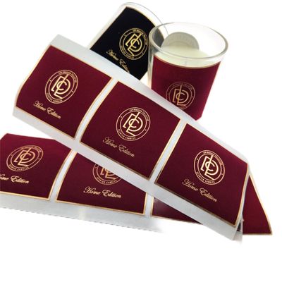 Bom preço Adesivo adesivo de veludo em relevo de ouro prensado a quente, adequado para velas, perfumes on-line