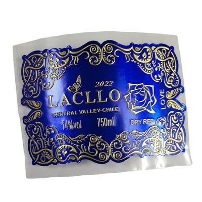 Bom preço Etiquetas de garrafas de vinho de papel de ouro Autocolante de pescoço de impressão personalizada Etiquetas de vinho impermeáveis on-line