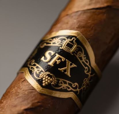 Bom preço Customized Shape ISO9001 Certified Full-automatic Production Gold Foil Embossed Cigar Label Adhesive Sticker on-line