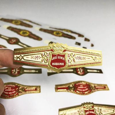 Bom preço ISO9001 Certified Waterproof Cigar Label with Custom Logo and Gold Foil Embossing for Premium Cigar Bands on-line