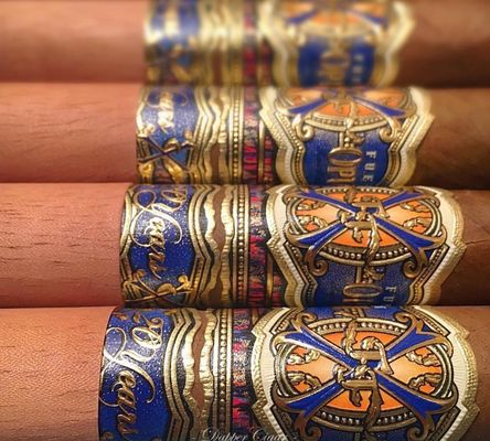 Bom preço Private Label Custom Shape Eco-friendly Cigar Band and Cigar Label with Gold Foil Printing on-line